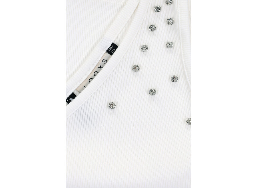 10Sixteen One Shoulder Top Off White