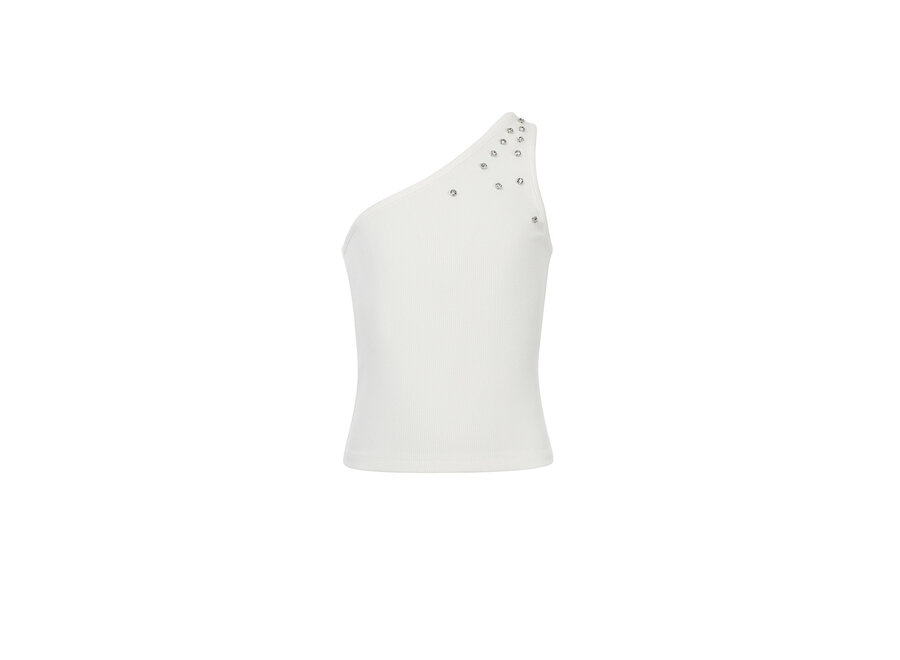 10Sixteen One Shoulder Top Off White