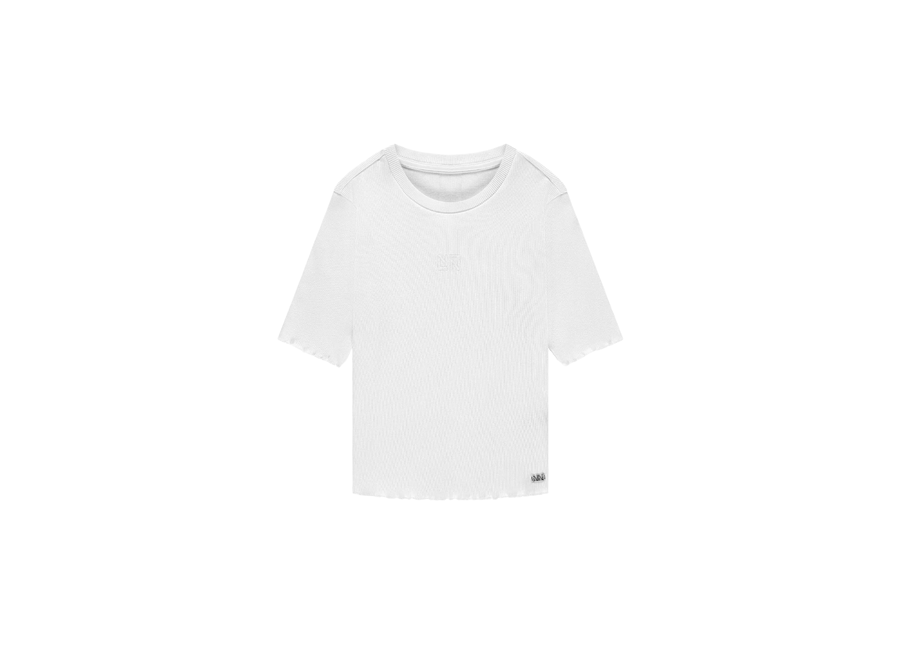 Sylvia Rib Top Off White