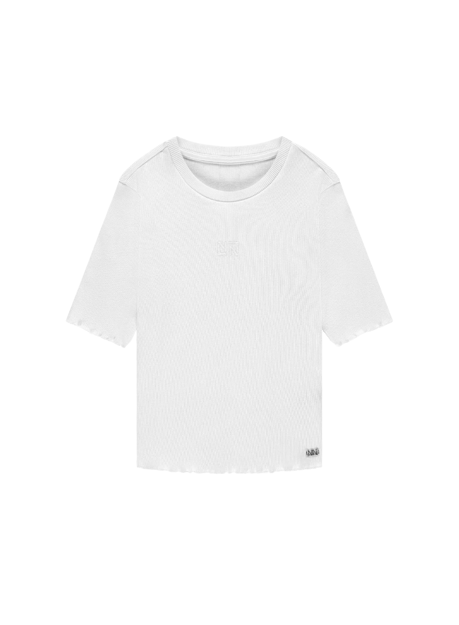 Sylvia Rib Top Off White