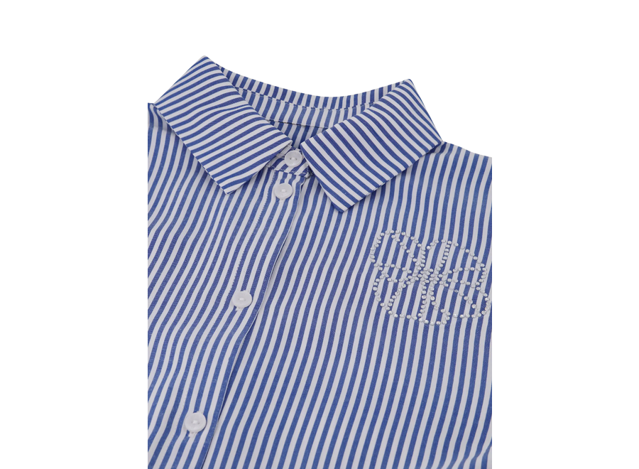 Naomi Blouse Violet/Off White