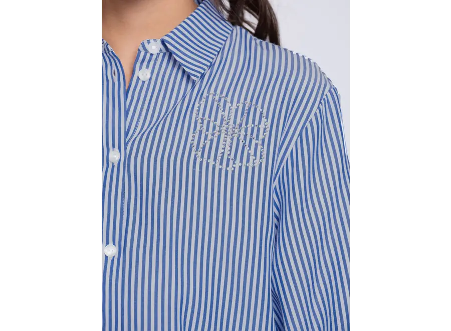 Naomi Blouse Violet/Off White