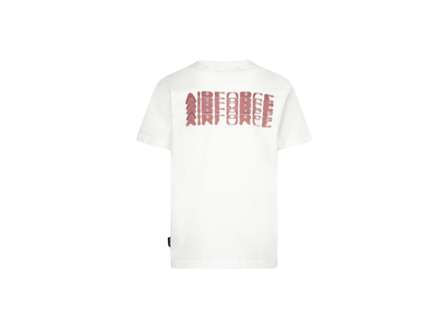 Doubble Led T-Shirt White\Sienna Backprint