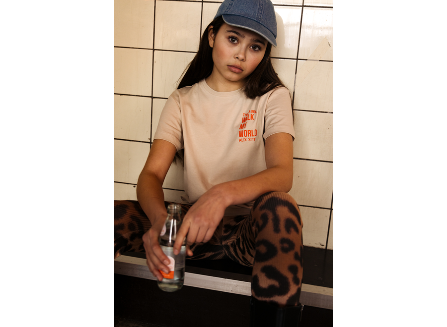 Kids Knitted Oval ALIX  T-Shirt Sand