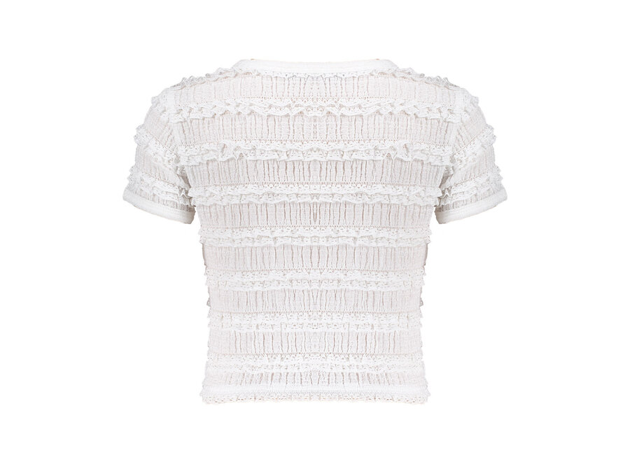 Rozy Lace Tee  Clear White