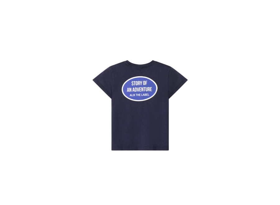 Kids Knitted Oval ALIX T-Shirt Dark Blue