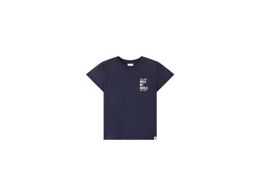 Kids Knitted Oval ALIX T-Shirt Dark Blue