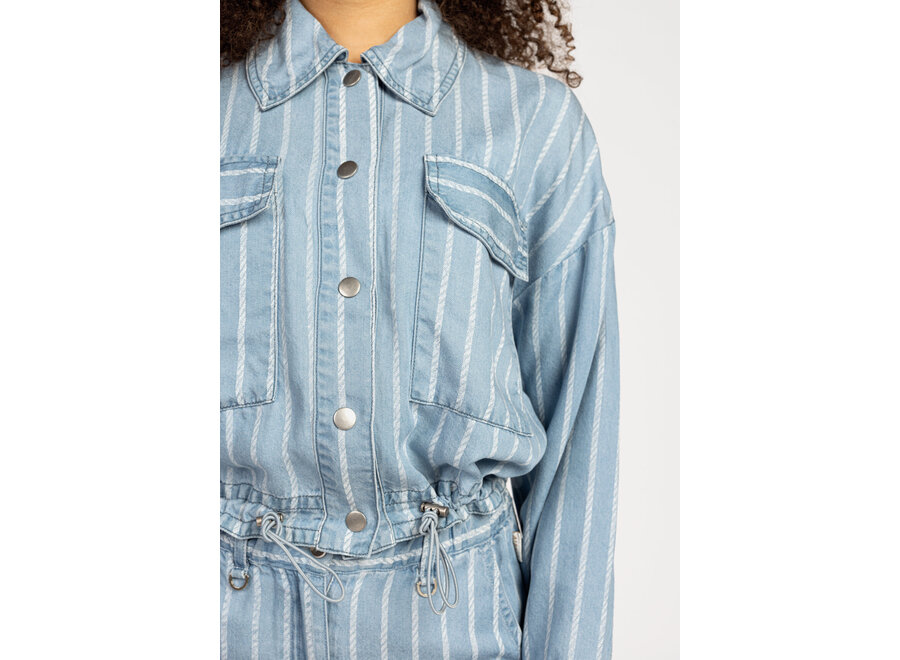 Kamie Stripe Ten  Denim Blue