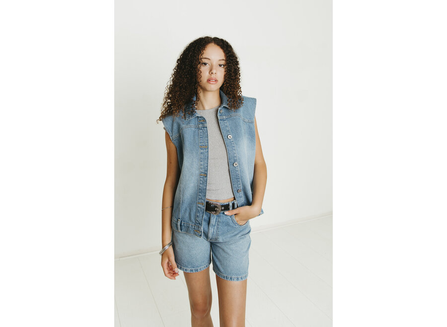 Rimona Body Warmer Blue Denim