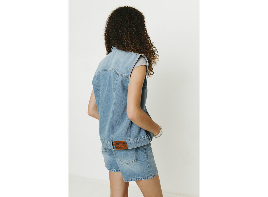 Rimona Body Warmer Blue Denim
