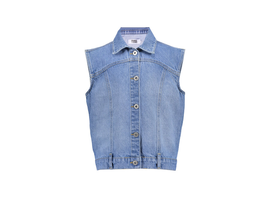 Rimona Body Warmer Blue Denim