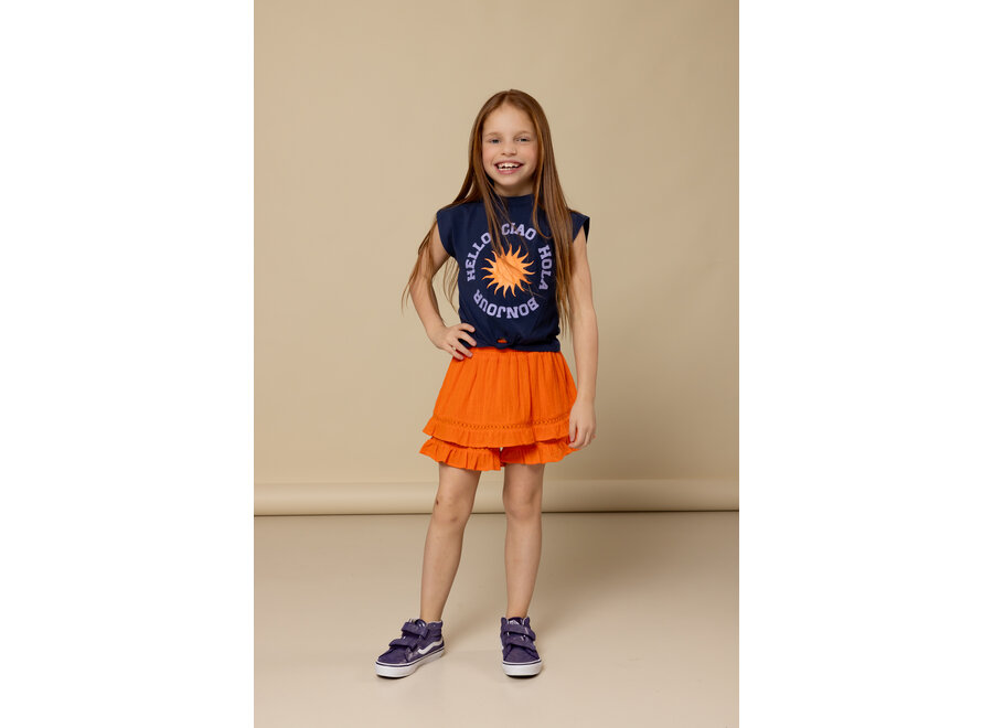 10Sixteen Fancy Skort Tangerine