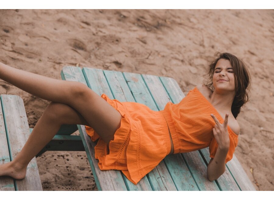 10Sixteen Fancy Skort Tangerine