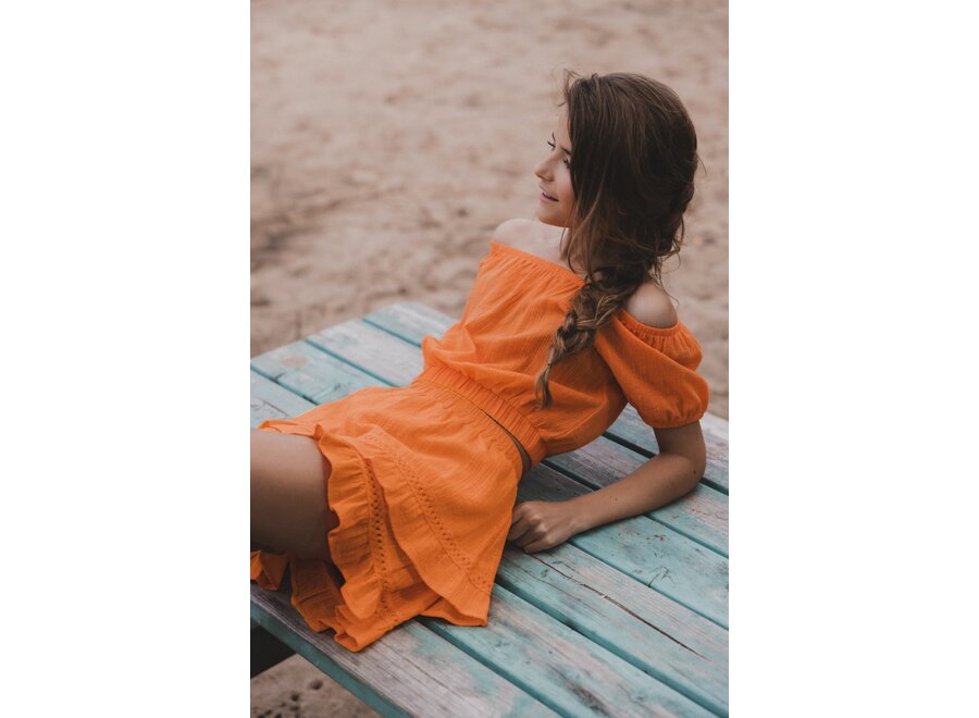 10Sixteen Fancy Skort Tangerine