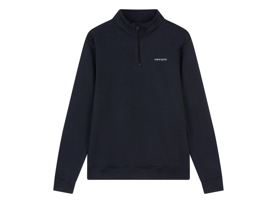 Quinten Quarter Zip  Navy Jongens Trui