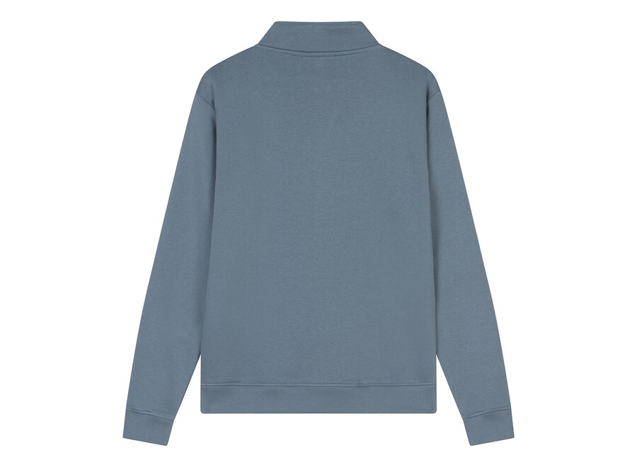 Quinten Quarter Zip Blue Marine Jongens Trui