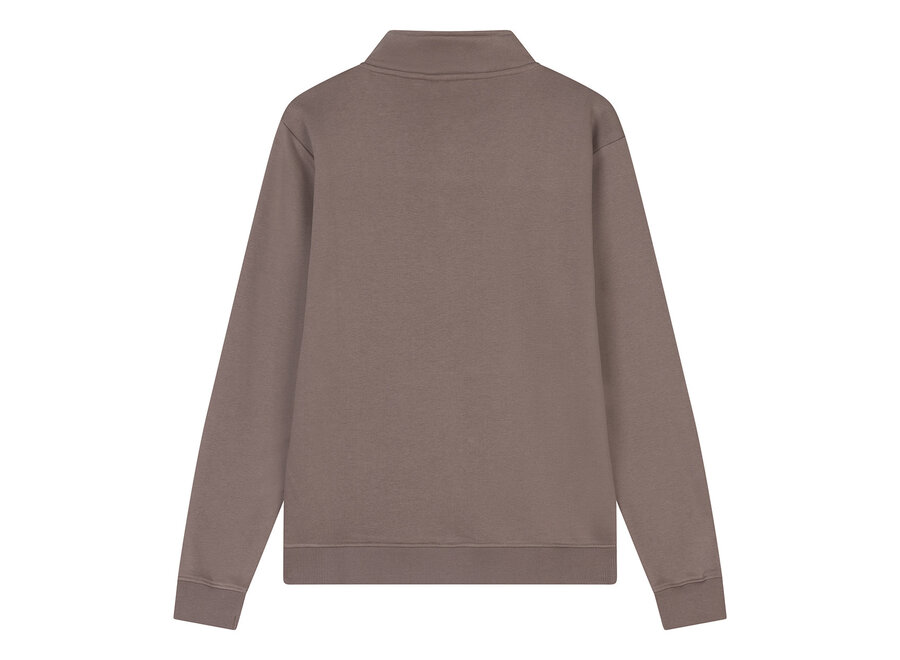 Quinten Quarter Zip Taupe Jongens Trui