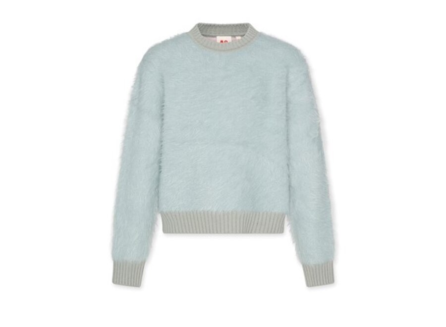 Carla C-Neck Plain Ciel Meisjes Trui