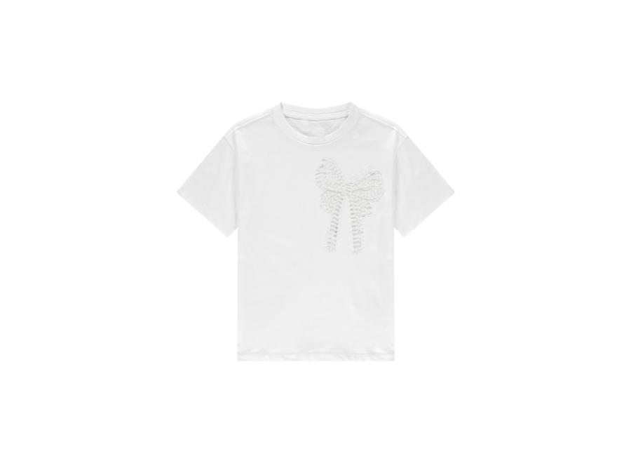 Bow T-Shirt  Off White Meisjes T-Shirt