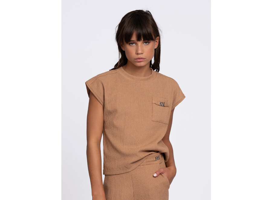 Aalicia Top  Cognac Meisjes Top