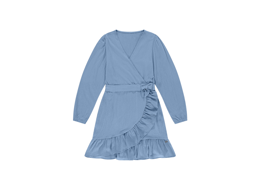Aalicia Dress Smoked Blue Meisjes Jurkje