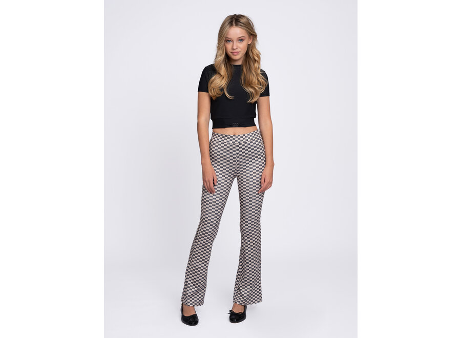 Gigie Pants Wood Ash/Black Meisjes Broek
