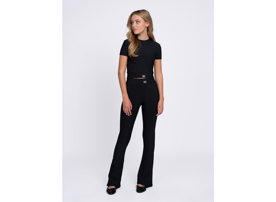 Lily Flared Pants Black Meisjes Broek