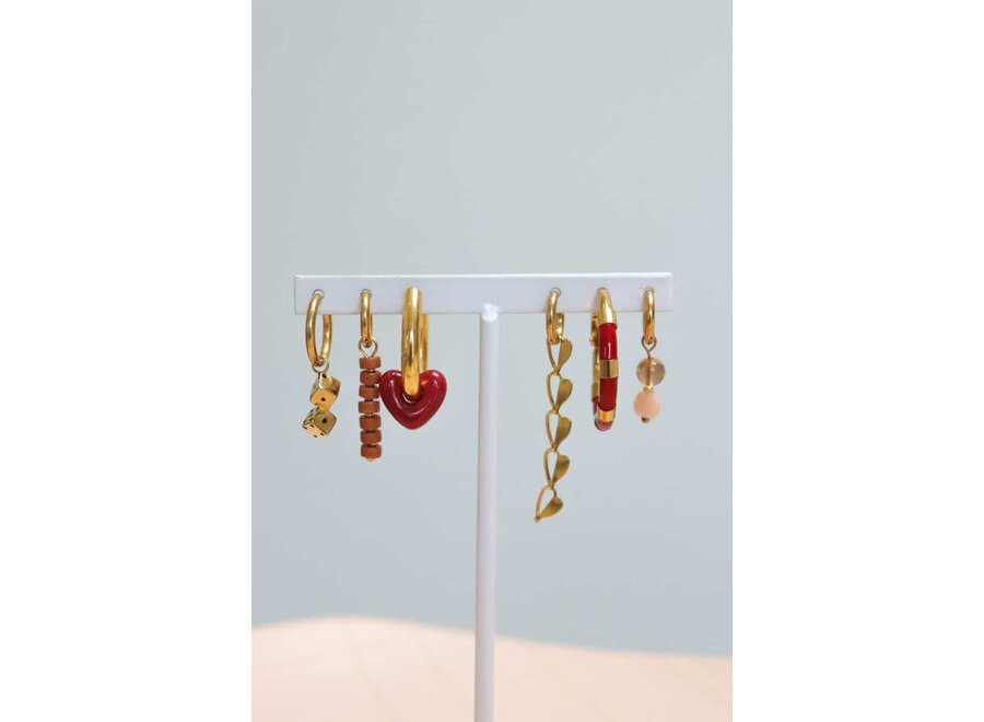 Half Heart Hoop Gold