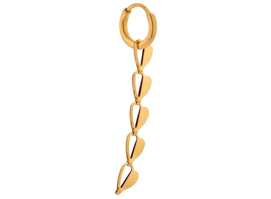 Half Heart Hoop Gold