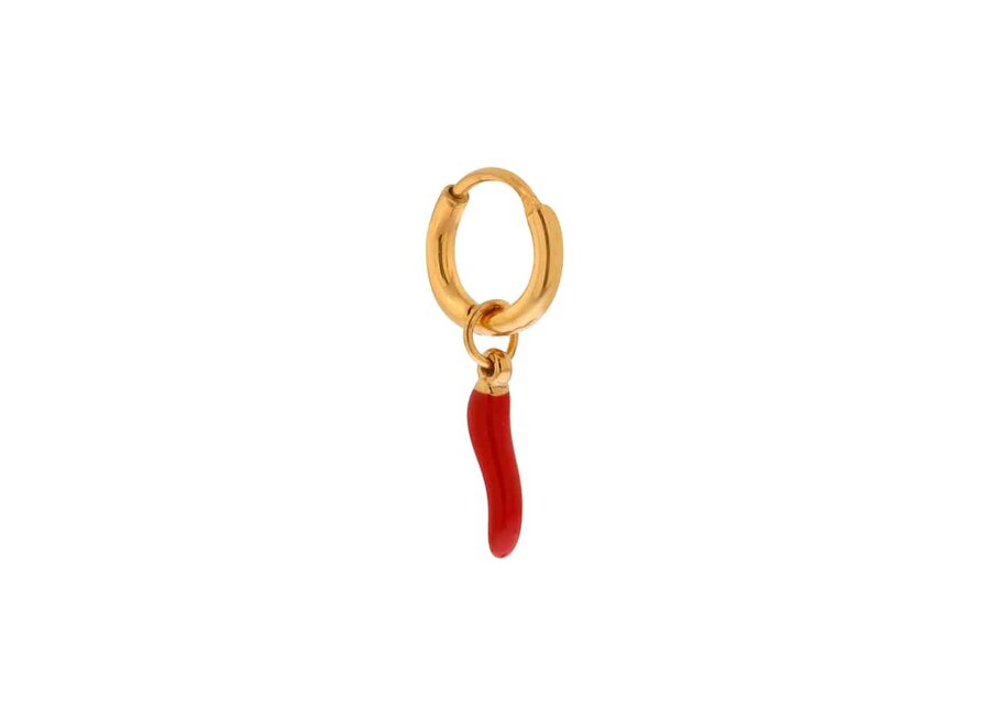 Spicy Pepper Hoop Gold