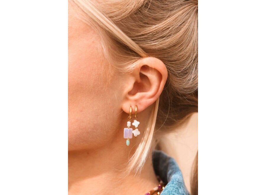 White Clover Hoop Gold