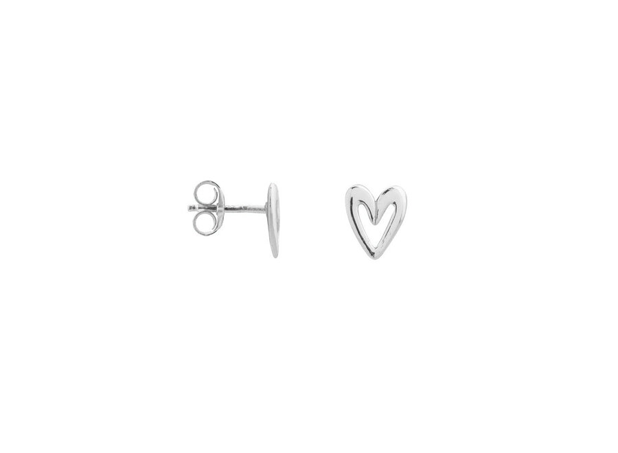 Drawn Heart Silver