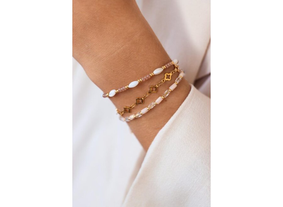 Clover Row Bracelet Gold