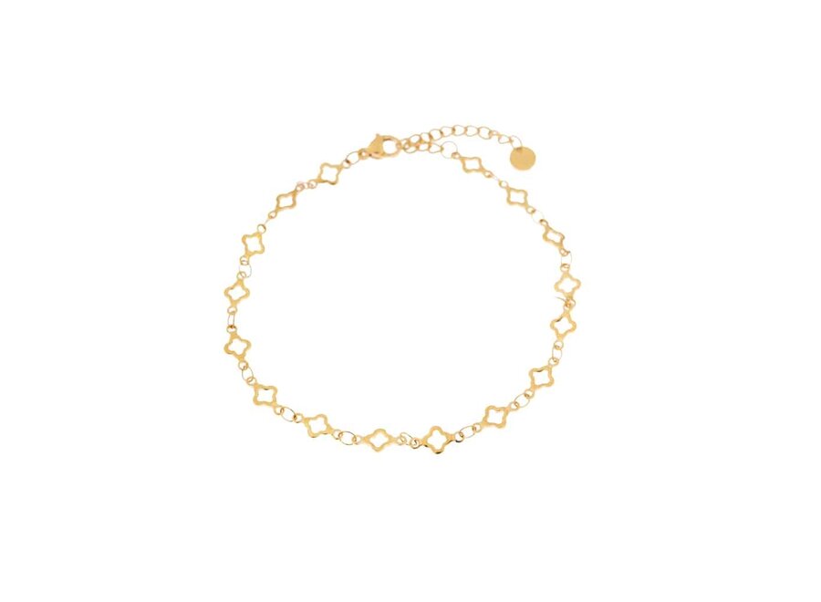 Clover Row Bracelet Gold