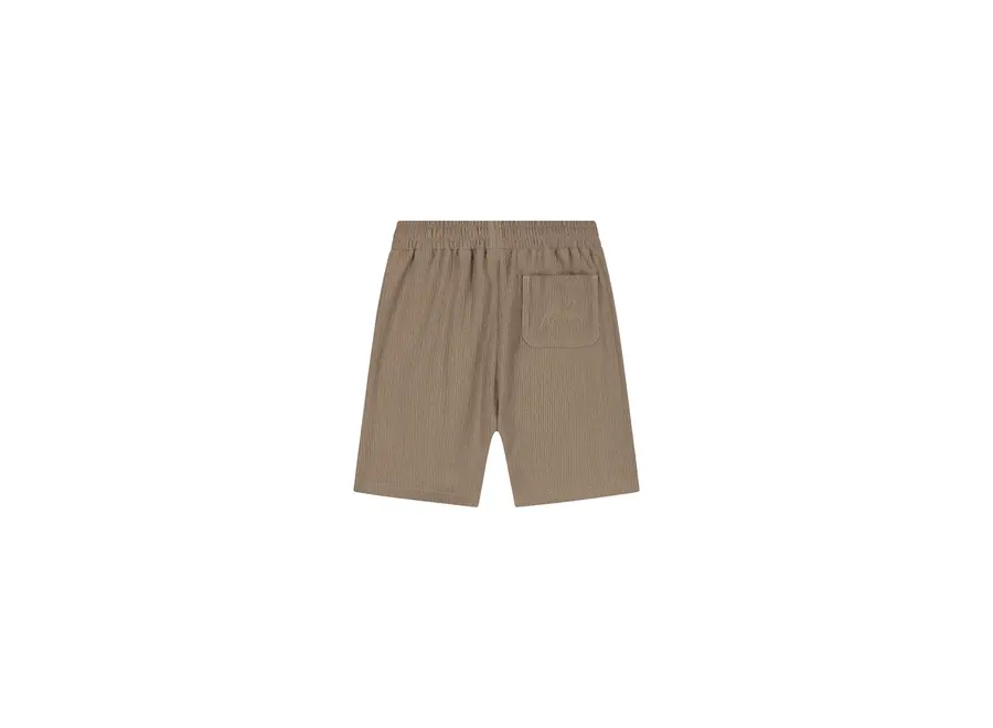 Seersucker Shorts Taupe Jongens Short