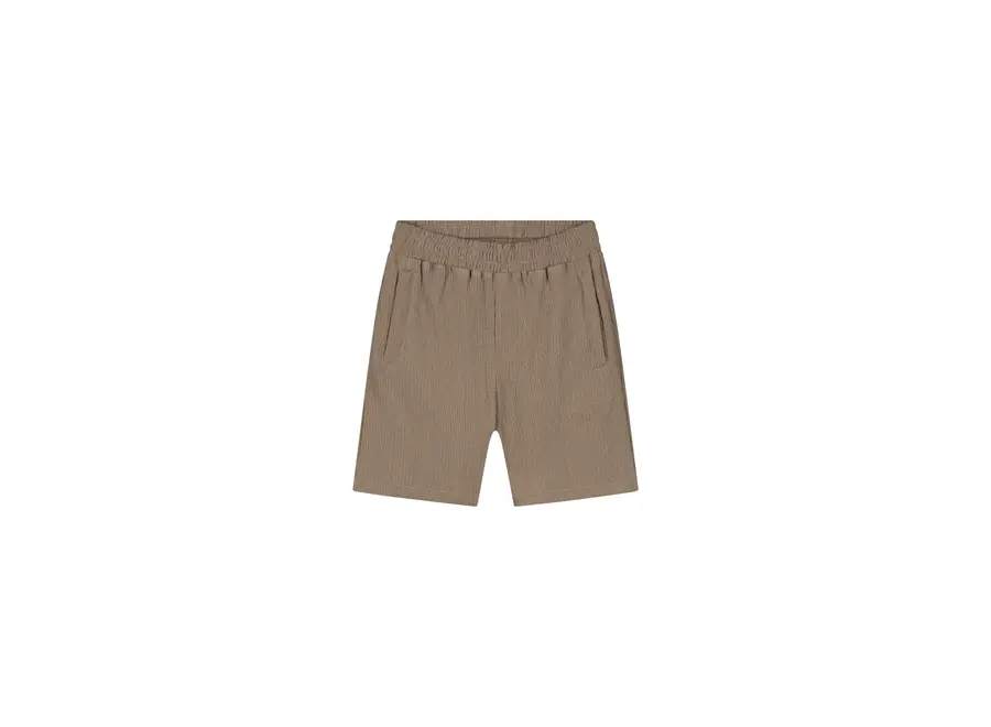 Seersucker Shorts Taupe Jongens Short