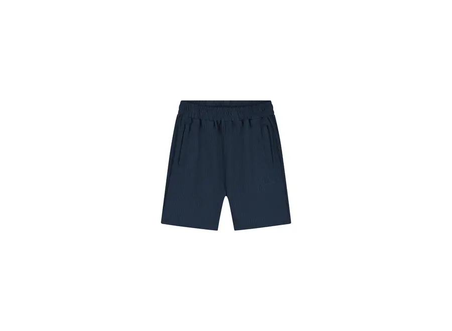 Seersucker Shorts Navy Jongens Short