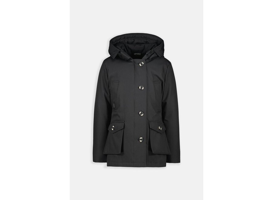 4 Pocket Parka True Black Meisjes Jas