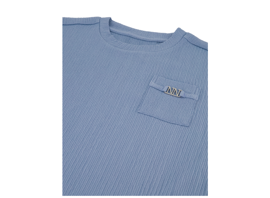 Aalicia Top Smoked Blue Meisjes Top