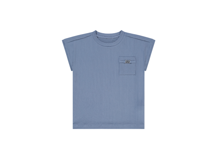 Aalicia Top Smoked Blue Meisjes Top