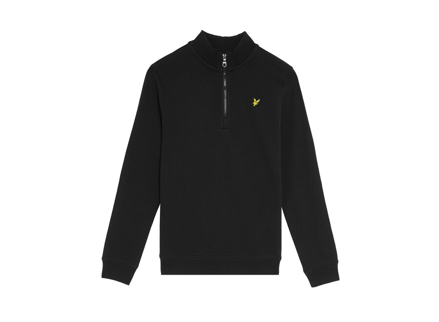 Quarter Zip Pullover Jet Black Jongens Trui