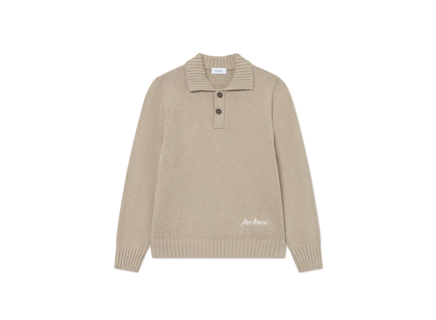 Brad Rugby Polo Knit  Dark Sand Jongens Polo