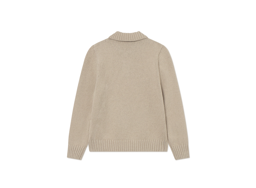 Brad Rugby Polo Knit  Dark Sand Jongens Polo