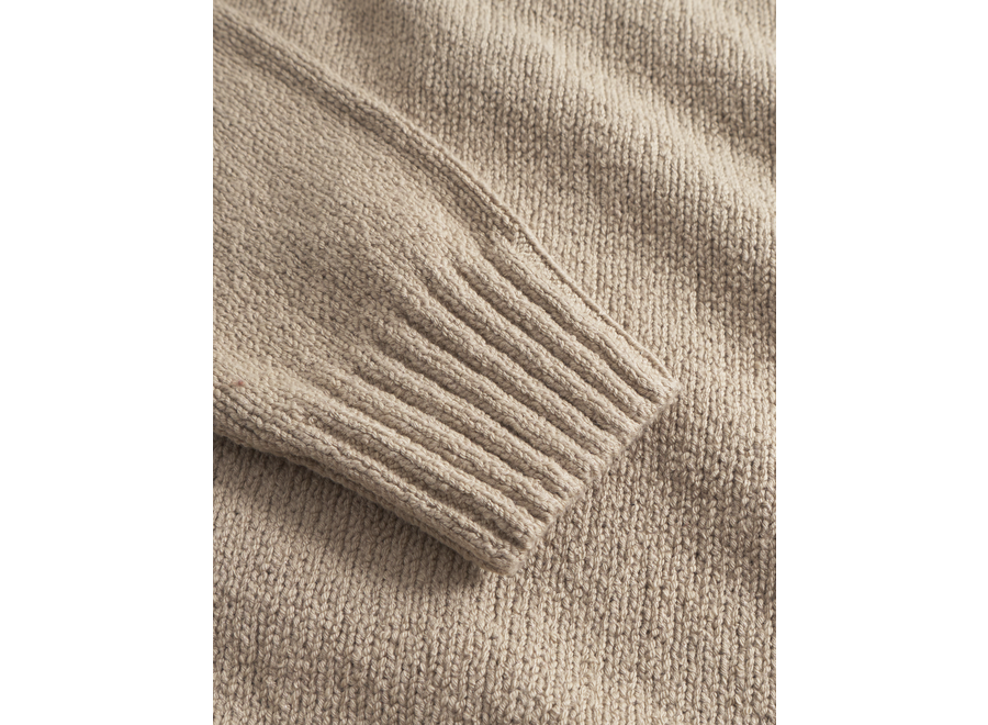 Brad Rugby Polo Knit  Dark Sand Jongens Polo