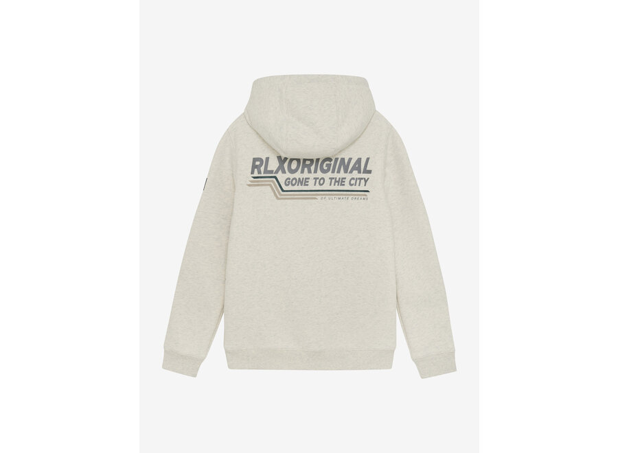 Hoodie RLXoriginal Backprint  Fresh Grey Melange Jongens Trui