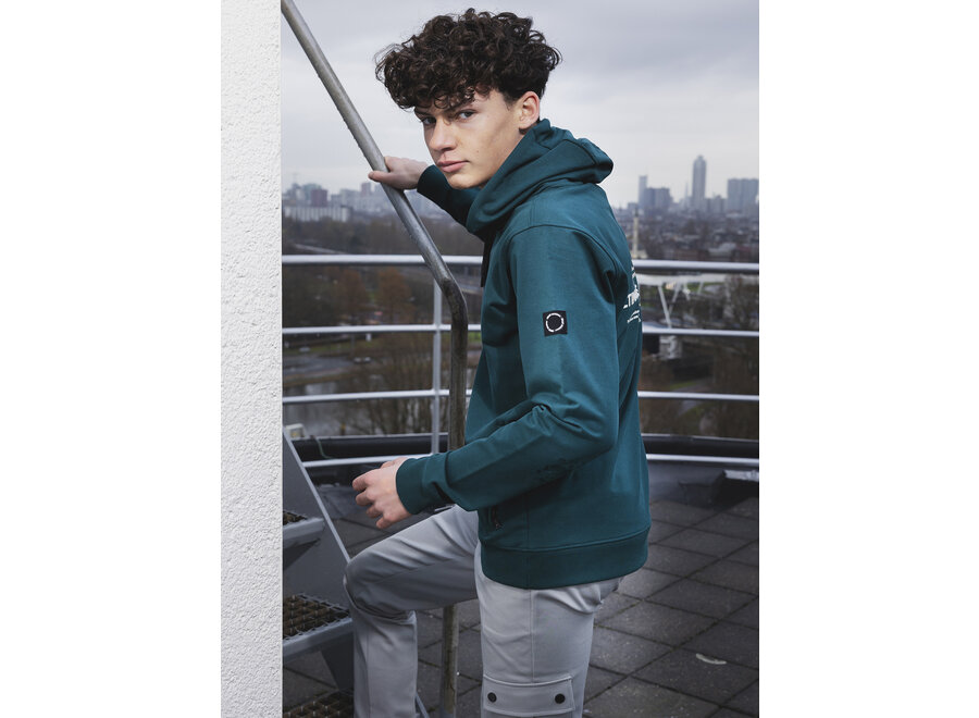 Hoodie Rellix Chestprint  Sea Moss Jongens Trui