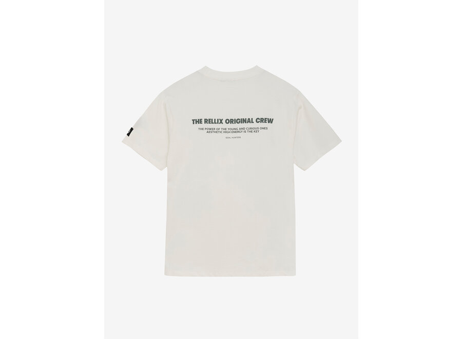Oversized T-shirt Fancy Twill  White  Jongens T-shirt