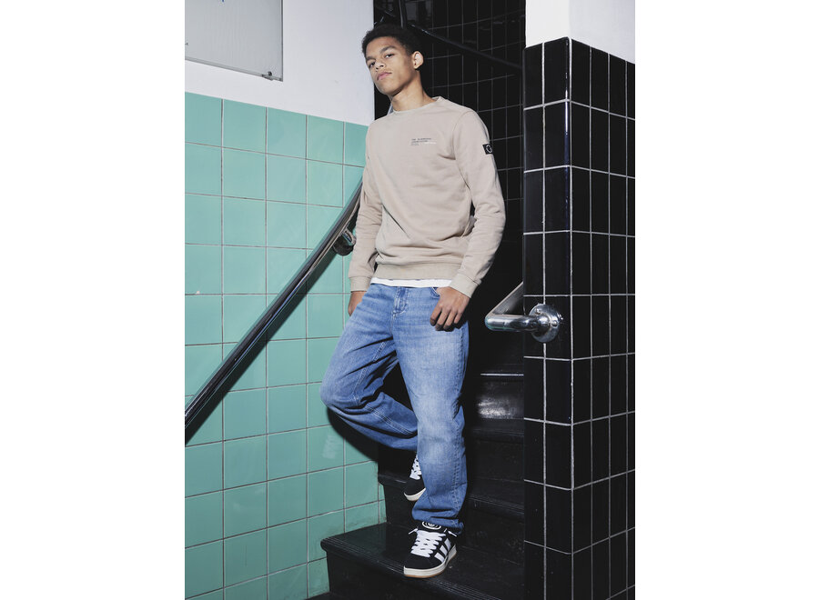 Loose Wide Fit Jeans  Medium Denim Jongens Jeans