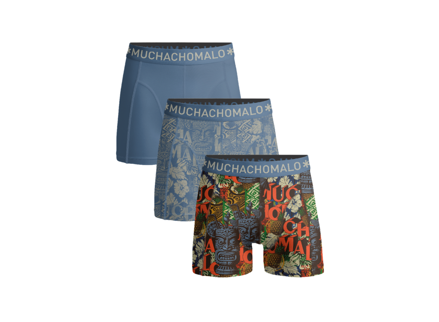Boys 3-Pack Boxer Short Print/Print/Blue Tiki