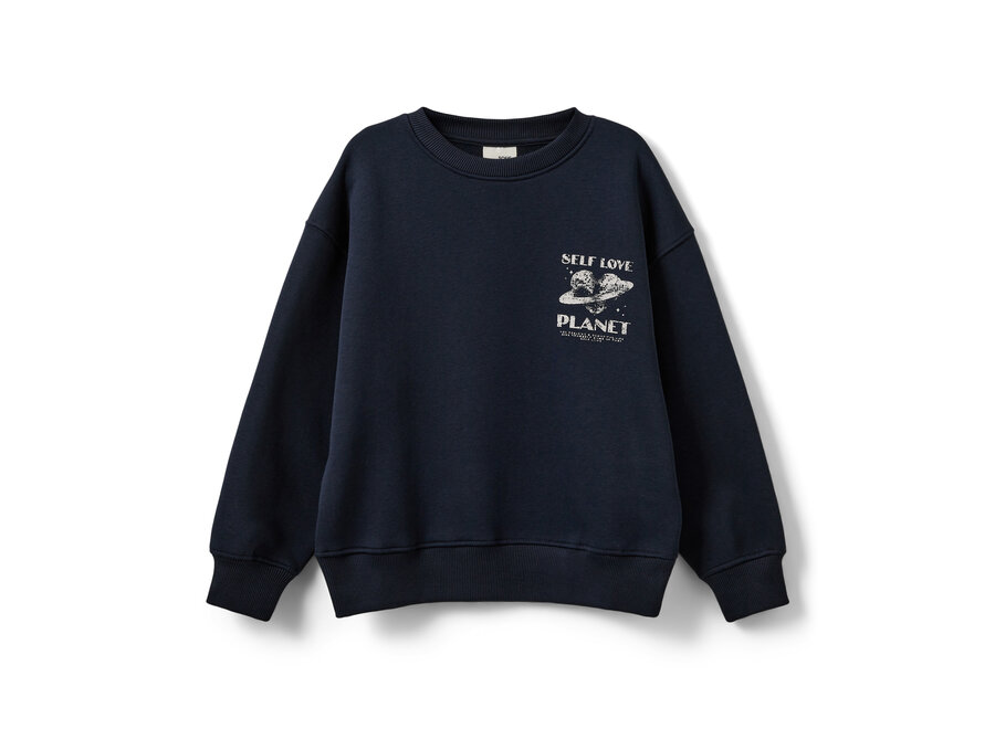 Elisy Sweatshirt Navy Blue Meisjes Trui